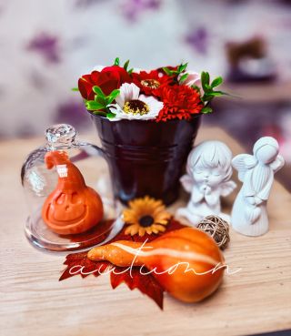 🍁 Podzimní výzdoba 🍂 Kousek podzimní pohody doma — voňavé mýdlové květiny, dýničky a andílci, kteří dodají teplo i v těch...